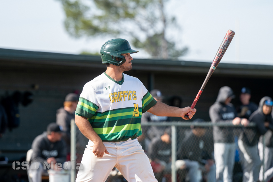 Brodie Romero getting ready to hit against Long Beach City College (Feb. 16, 2023).

Photo Courtesy of Mo Okita (@CSDPhoto619 on Instagram)