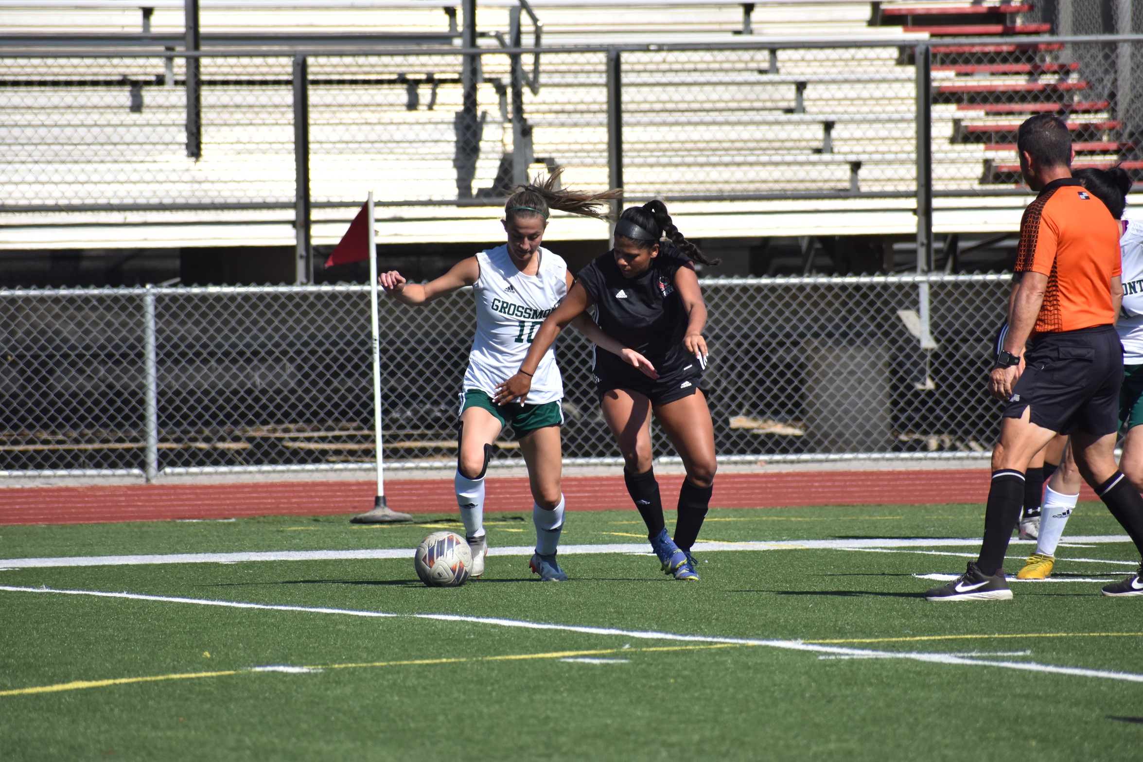 Jesseka Staton with a touch against MSJC.